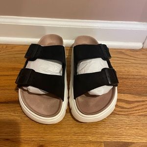 Papillio ARIZONA CHUNKY Black Suede by Birkenstock Narrow Width